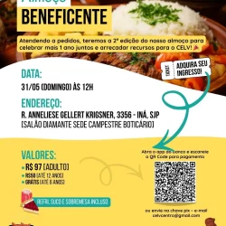 convite para o almoço beneficente